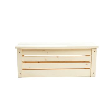 Clay Bridge Narrow Outdoor Storage Bench - Ivory (synthetic illustration; no displayed measurements)