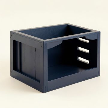 Heath Edge Empty Furniture-Style Pet Crate - Navy (synthetic illustration; no displayed measurements)