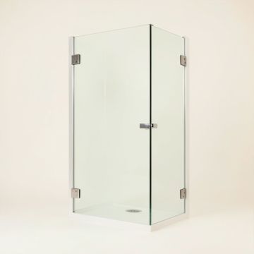 56 '' - 60 '' W X 62 '' H Door Opening Frameless Tub Door (synthetic illustration; no displayed measurements)