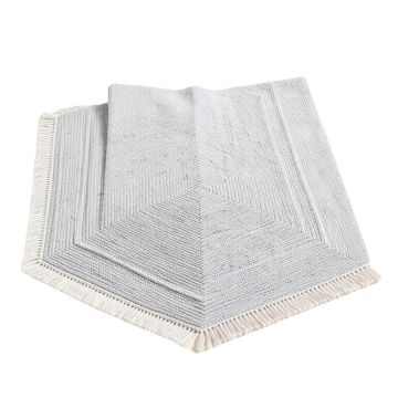 Michaela Geometric Braided Light Gray Indoor / Outdoor Area Rug