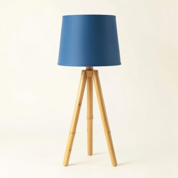 Field Brook Floor Lamp With A Plain Fabric Shade - Blue (synthetic illustration; no displayed measurements)