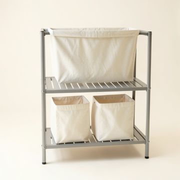 Cove Crossing Laundry Sorting Station With Plain Removable Bags - Gray (synthetic illustration; no displayed measurements)