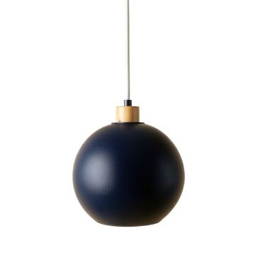 Brook Brook Pendant Light Suspended From One Plain Cable - Navy
