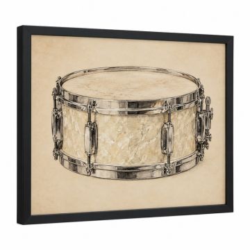 Snare Drum 1962 Parchment - Picture Frame Graphic Art Print On Paper