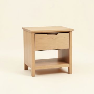 Posen 1 -Drawer Nightstand In Light Brown (synthetic illustration; no displayed measurements)