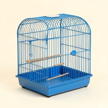 Tanya 18 '' Wave Table Top Bird Cage With Perch (synthetic illustration; no displayed measurements)