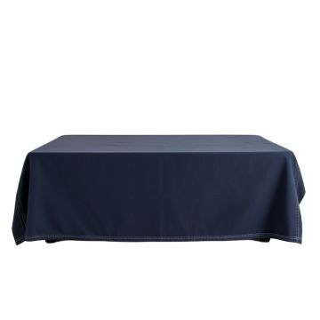 Sage Edge Flat Bed Sheet - Navy