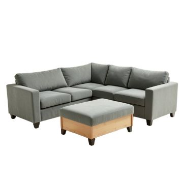 Easton Right Hand Facing Modular Corner Sectional With Ottoman
