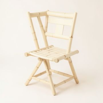 Oak Bluff Folding Outdoor Chair - Cream (synthetic illustration; no displayed measurements)