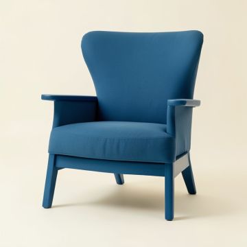 Alford 29.5 '' Wide Polyester Wingback Chair (synthetic illustration; no displayed measurements)