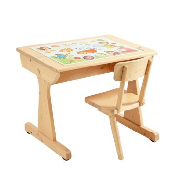 Onley Kids Art Desk With Chair Set Height Adjustable Writing Desk