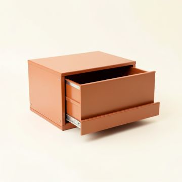 Summit Arc Small-Parts Storage Drawer Cabinet - Terracotta (synthetic illustration; no displayed measurements)