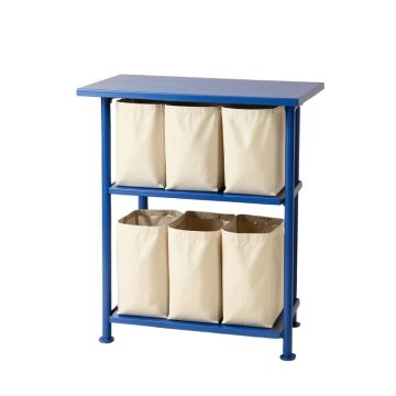 Wren Arc Laundry Sorting Station With Plain Removable Bags - Blue