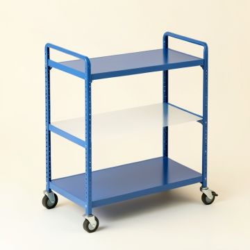 Wren Branch Empty Rolling Workshop Cart - Blue (synthetic illustration; no displayed measurements)