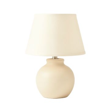 Laurel Brook Table Lamp With A Plain Fabric Shade - Ivory