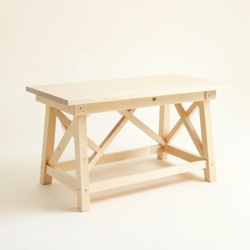 Dawn Bluff Empty Workshop Workbench - Ivory (synthetic illustration; no displayed measurements)
