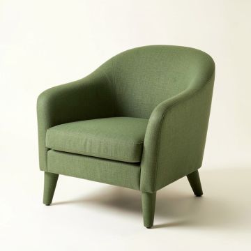 Dune Arc Upholstered Armchair (synthetic illustration; no displayed measurements)
