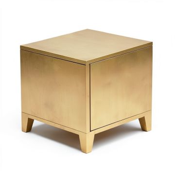 Alwigh 1 - Drawer Solid Wood Nightstand In Gold (synthetic illustration; no displayed measurements)