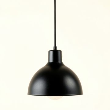 Harbor Canyon Pendant Light Suspended From One Plain Cable - Black (synthetic illustration; no displayed measurements)