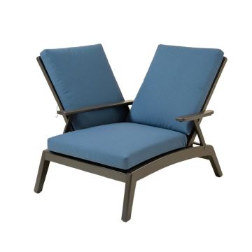 Dalen Outdoor Reclining Chaise Lounge With Cushion