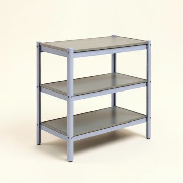 Hudgins 29.5 '' H X 47.2 '' W X 11.6 '' D 3-Tier Shelving Unit (synthetic illustration; no displayed measurements)