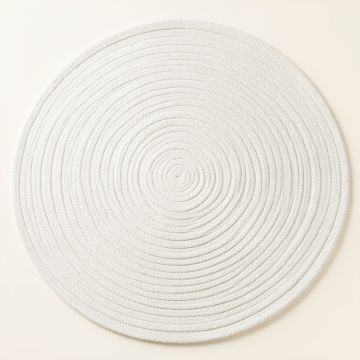 Holly Brook Round Area Rug - White (synthetic illustration; no displayed measurements)
