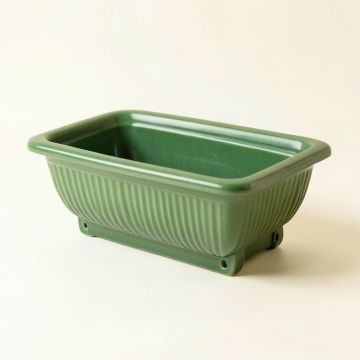 Holly Crest Empty Railing Planter With Integral Brackets - Green (synthetic illustration; no displayed measurements)