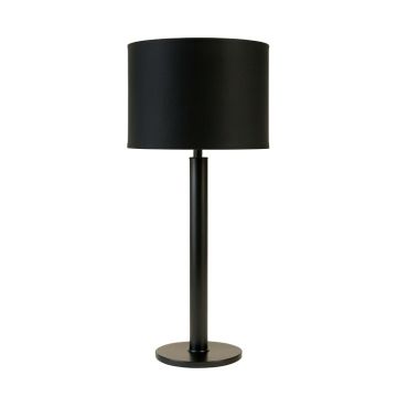 Olive Brook Floor Lamp With A Plain Fabric Shade - Black