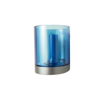 Elm Dell Wall Sconce Mounted On A Plain Wall - Blue