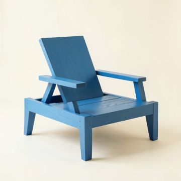 Brook Bridge Outdoor Lounge Chair - Blue (synthetic illustration; no displayed measurements)