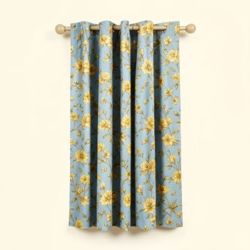 Bryton Floral Room Darkening Rod Pocket Single Curtain Panel (synthetic illustration; no displayed measurements)