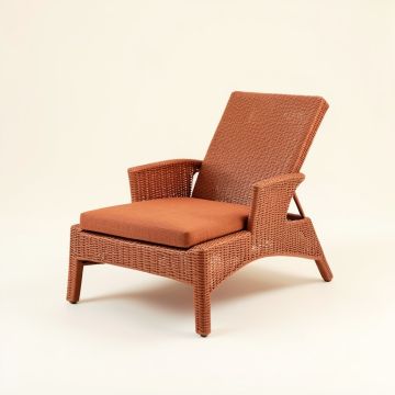 Reed Brook Outdoor Lounge Chair - Terracotta (synthetic illustration; no displayed measurements)