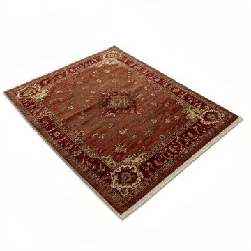 Lawanna Power Loom Brown/Red Rug (synthetic illustration; no displayed measurements)