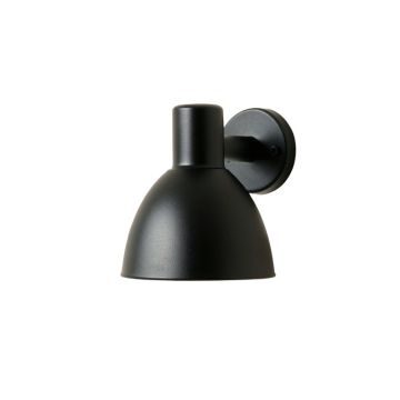 Aspen Bend Wall Sconce Mounted On A Plain Wall - Black