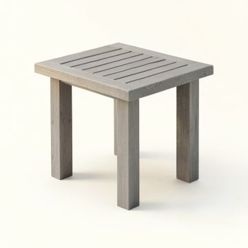 Field Bend Compact Balcony Table - Gray (synthetic illustration; no displayed measurements)