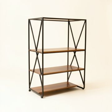 Pipperidge 70.87 '' H X 39.37 '' W Steel Geometric Bookcase (synthetic illustration; no displayed measurements)