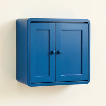 Bay Branch Wall-Mounted Entry Cabinet - Blue (synthetic illustration; no displayed measurements)