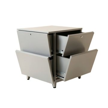 Field Brook Freestanding Pull-Out Hamper Cabinet - Gray