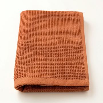Meadow Crossing Bath Towel - Terracotta (synthetic illustration; no displayed measurements)