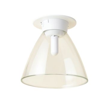4.5 '' H Glass Bell Ceiling Fan Fitter Shade ( Screw On ) In White