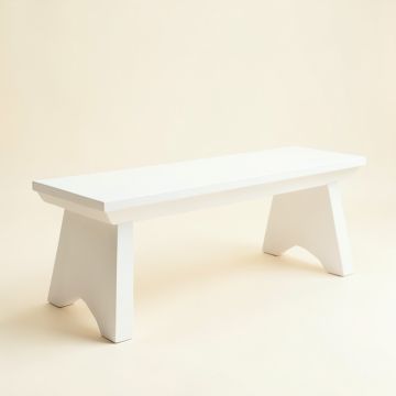 Cedar Crossing Indoor Bench - White (synthetic illustration; no displayed measurements)