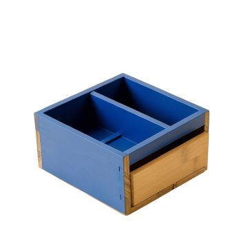 Olive Branch Empty Coffee-Station Organizer - Blue