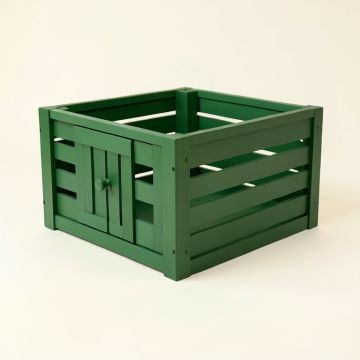 Aspen Brook Empty Furniture-Style Pet Crate - Green (synthetic illustration; no displayed measurements)