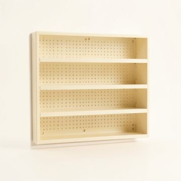 Maple Dell Empty Wall-Mounted Tool Organizer Panel - Ivory (synthetic illustration; no displayed measurements)