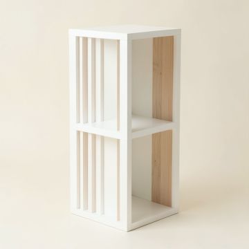 Sage Bluff Narrow Cubby Tower - White (synthetic illustration; no displayed measurements)
