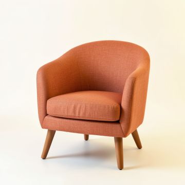 Summit Branch Upholstered Armchair - Terracotta (synthetic illustration; no displayed measurements)