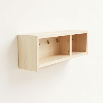 Juniper Dell Wall-Mounted Entryway Organizer Shelf - Ivory (synthetic illustration; no displayed measurements)