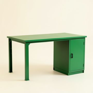 Juniper Bend Empty Workshop Workbench - Green (synthetic illustration; no displayed measurements)