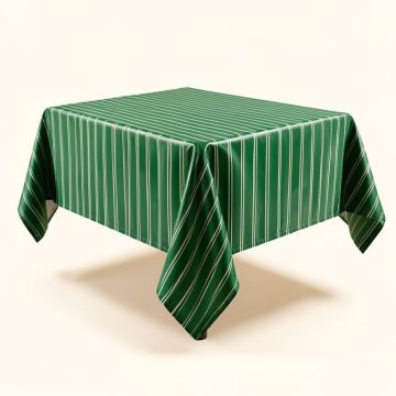 Jodi Striped Plastic/Vinyl Tablecloth (synthetic illustration; no displayed measurements)