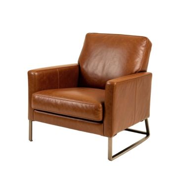 Zara 27.5 '' Wide Top Grain Leather Armchair